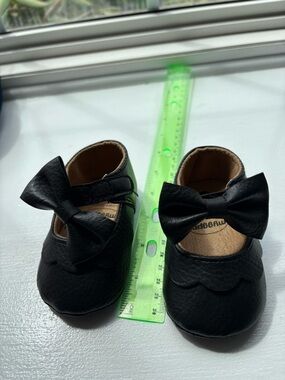 Baby Black Bow Mary Jane Flats for Walkers